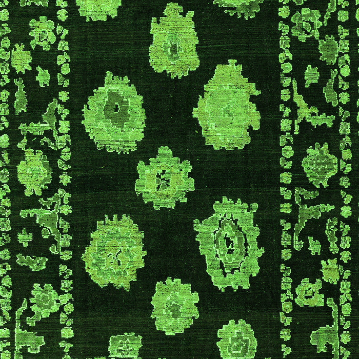 Machine Washable Abstract Green Modern Area Rugs, wshabs4312grn