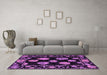 Machine Washable Abstract Purple Modern Area Rugs in a Living Room, wshabs4312pur