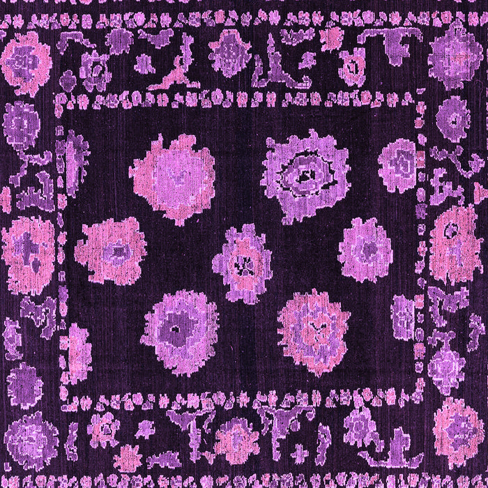 Square Machine Washable Abstract Purple Modern Area Rugs, wshabs4312pur