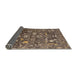 Sideview of Abstract Dark Brown Modern Rug, abs4313