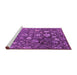 Sideview of Machine Washable Abstract Purple Modern Area Rugs, wshabs4313pur