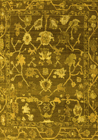 Abstract Yellow Modern Rug, abs4313yw