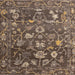 Square Abstract Dark Brown Modern Rug, abs4313