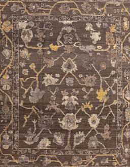 Abstract Dark Brown Modern Rug, abs4313