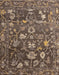 Abstract Dark Brown Modern Rug, abs4313