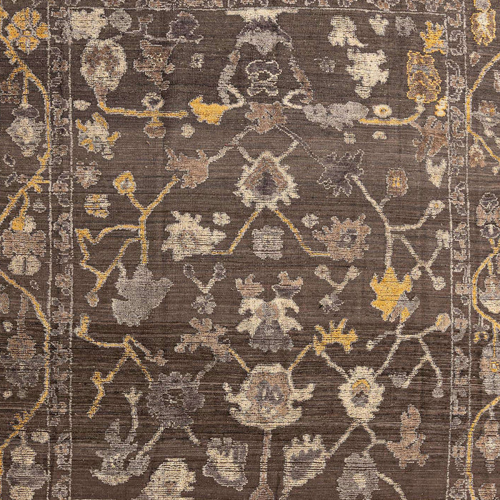 Abstract Dark Brown Modern Rug, abs4313