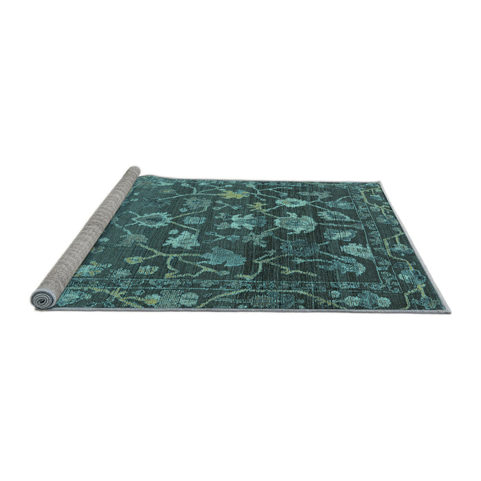 Sideview of Machine Washable Abstract Light Blue Modern Rug, wshabs4313lblu