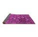 Sideview of Abstract Pink Modern Rug, abs4313pnk