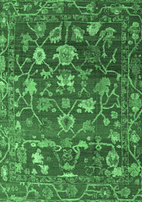 Abstract Emerald Green Modern Rug, abs4313emgrn