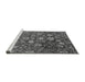 Sideview of Machine Washable Abstract Gray Modern Rug, wshabs4313gry