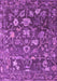 Machine Washable Abstract Purple Modern Area Rugs, wshabs4313pur