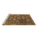 Sideview of Machine Washable Abstract Brown Modern Rug, wshabs4313brn