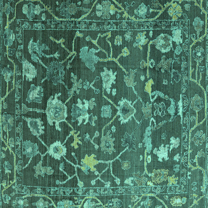 Square Machine Washable Abstract Turquoise Modern Area Rugs, wshabs4313turq