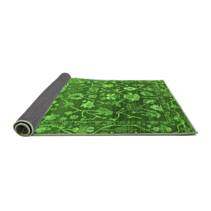 Sideview of Abstract Green Modern Rug, abs4313grn