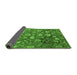 Sideview of Abstract Green Modern Rug, abs4313grn