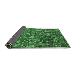 Sideview of Abstract Emerald Green Modern Rug, abs4313emgrn