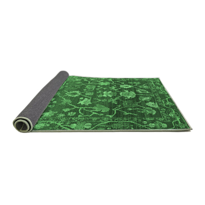 Sideview of Abstract Emerald Green Modern Rug, abs4313emgrn