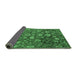 Sideview of Abstract Emerald Green Modern Rug, abs4313emgrn