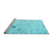 Sideview of Machine Washable Solid Light Blue Modern Rug, wshabs4314lblu