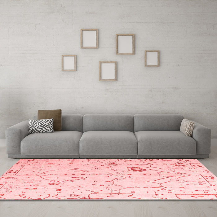 Modern Red Washable Rugs