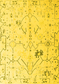 Solid Yellow Modern Rug, abs4314yw