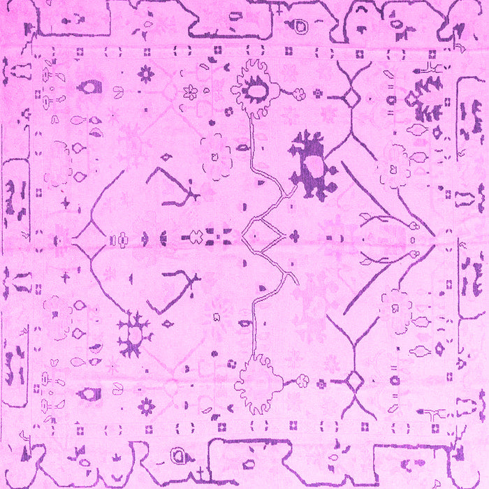 Square Machine Washable Solid Pink Modern Rug, wshabs4314pnk