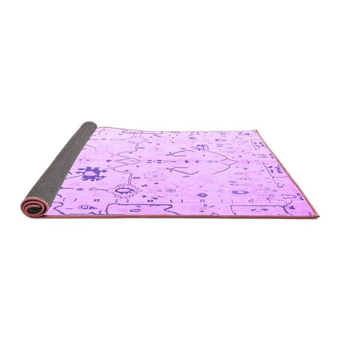 Sideview of Solid Purple Modern Rug, abs4314pur