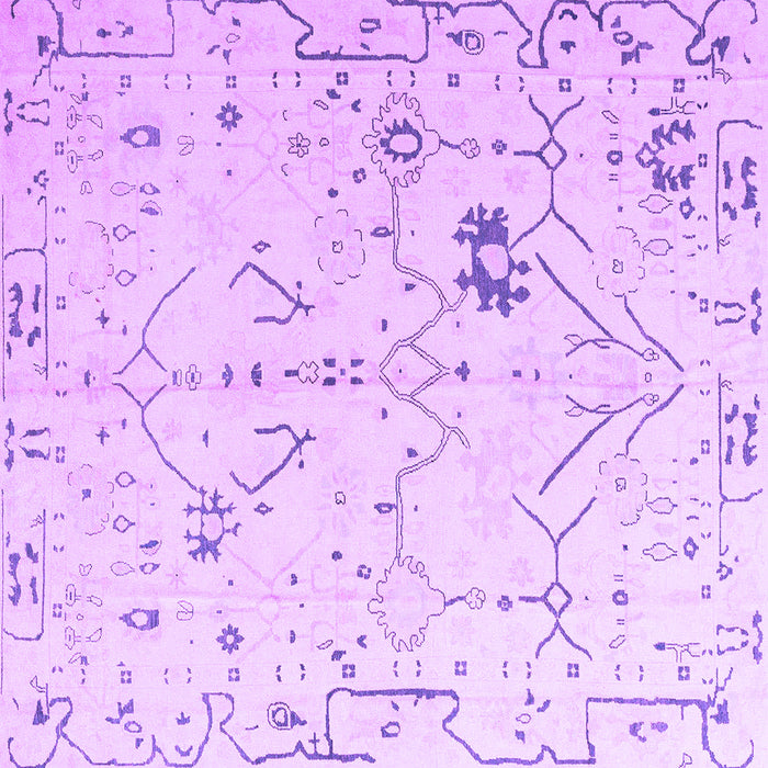 Square Solid Purple Modern Rug, abs4314pur