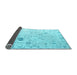 Sideview of Solid Light Blue Modern Rug, abs4314lblu