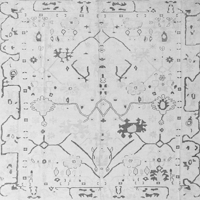 Square Solid Gray Modern Rug, abs4314gry