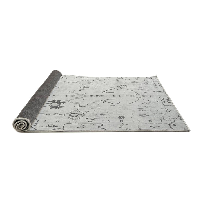 Sideview of Solid Gray Modern Rug, abs4314gry