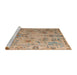 Sideview of Machine Washable Abstract Brown Sugar Brown Rug, wshabs4315