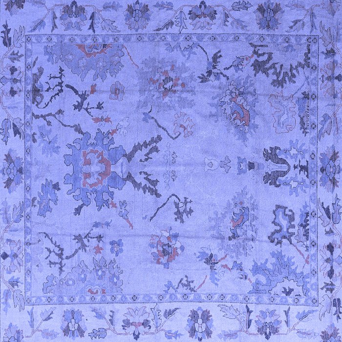 Square Machine Washable Abstract Blue Modern Rug, wshabs4315blu