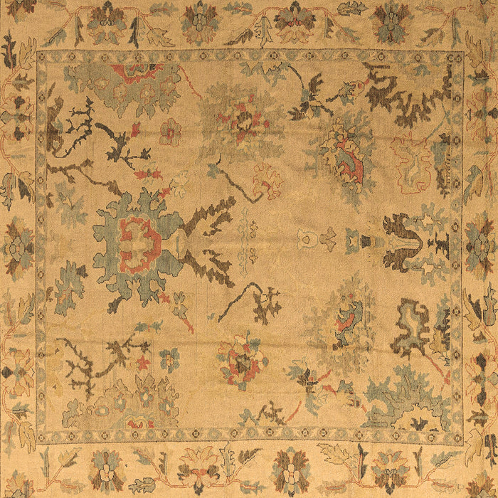 Square Machine Washable Abstract Brown Modern Rug, wshabs4315brn