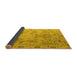 Sideview of Abstract Yellow Modern Rug, abs4315yw