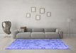 Machine Washable Abstract Blue Modern Rug in a Living Room, wshabs4315blu