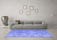 Machine Washable Abstract Blue Modern Rug, wshabs4315blu