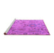 Sideview of Machine Washable Abstract Purple Modern Area Rugs, wshabs4315pur