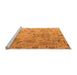 Sideview of Machine Washable Abstract Orange Modern Area Rugs, wshabs4315org