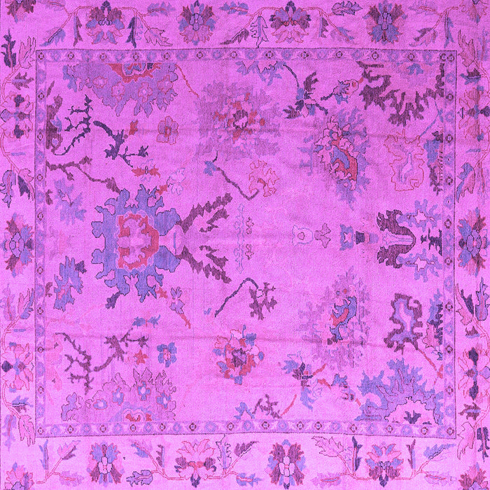 Square Abstract Purple Modern Rug, abs4315pur