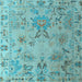 Square Abstract Light Blue Modern Rug, abs4315lblu