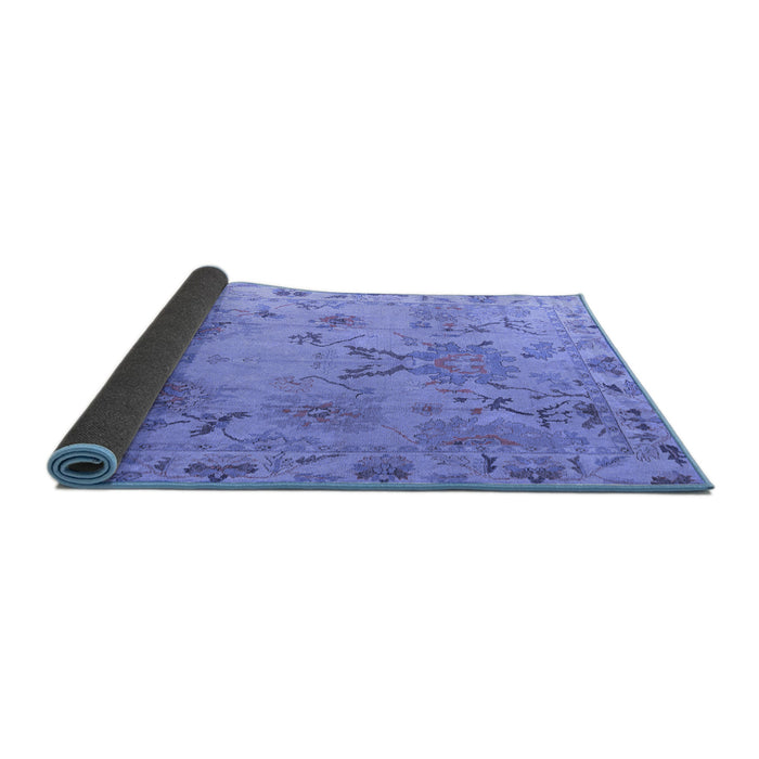 Sideview of Abstract Blue Modern Rug, abs4315blu