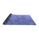 Sideview of Abstract Blue Modern Rug, abs4315blu