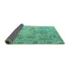 Sideview of Abstract Turquoise Modern Rug, abs4315turq