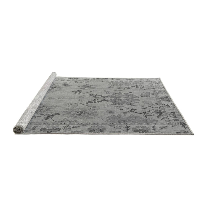 Sideview of Machine Washable Abstract Gray Modern Rug, wshabs4315gry