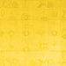 Square Machine Washable Oriental Yellow Traditional Rug, wshabs4316yw
