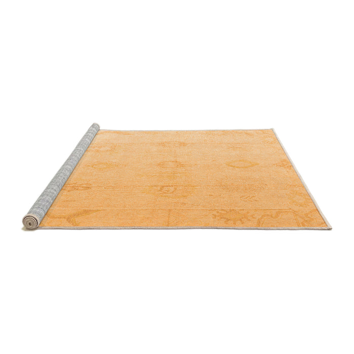 Sideview of Machine Washable Oriental Orange Traditional Area Rugs, wshabs4316org