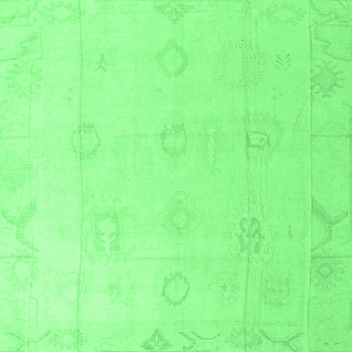 Square Machine Washable Oriental Emerald Green Traditional Area Rugs, wshabs4316emgrn
