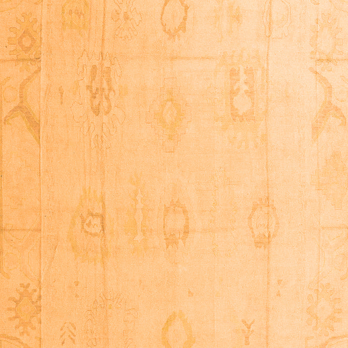 Machine Washable Oriental Orange Traditional Area Rugs, wshabs4316org