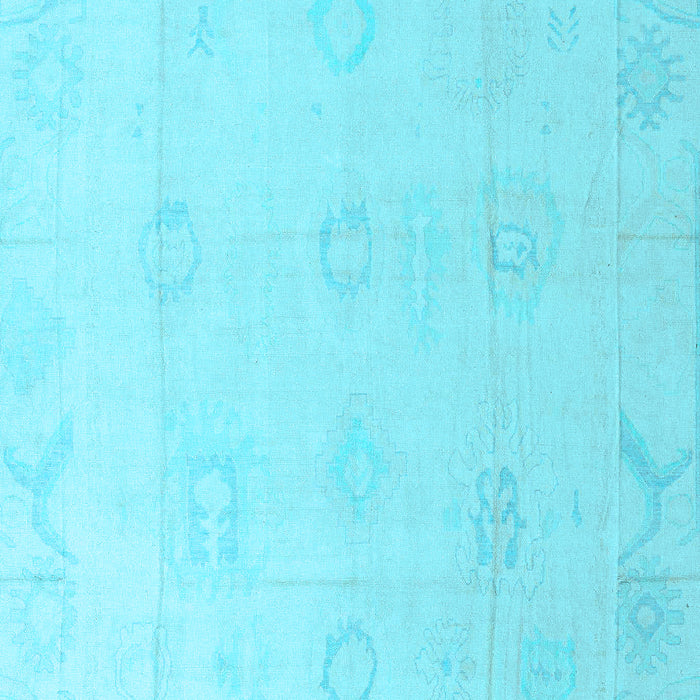 Machine Washable Oriental Light Blue Traditional Rug, wshabs4316lblu